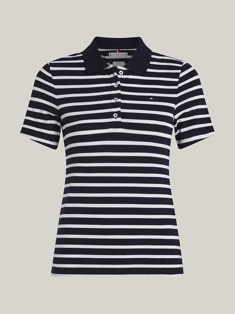 Tommy Hilfiger Breton desert sky/Ecru polo t-shirt