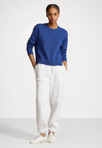 Ralph Lauren COTTON CREWNECK SWEATER - JUMPER - ROYAL NAVY