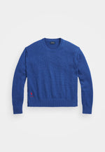 Ralph Lauren COTTON CREWNECK SWEATER - JUMPER - ROYAL NAVY