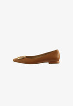 Högl cognac leather flat shoe