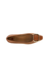 Högl cognac leather flat shoe