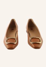 Högl cognac leather flat shoe