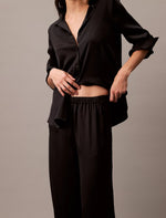 Calvin Klein Satin Pj Pant - Black