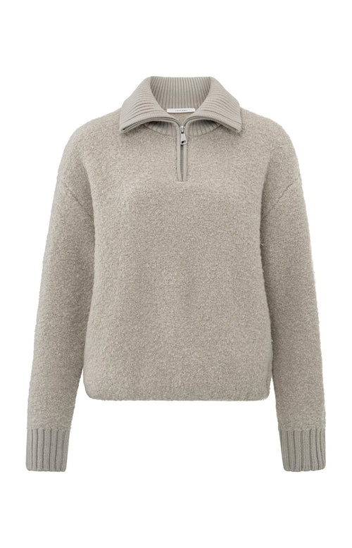 Yaya Half zip - Dove Grey