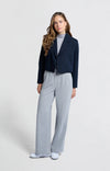 Yaya Navy Cropped Blazer