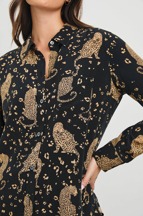 Rails Kate Shirt - Noir Leopard