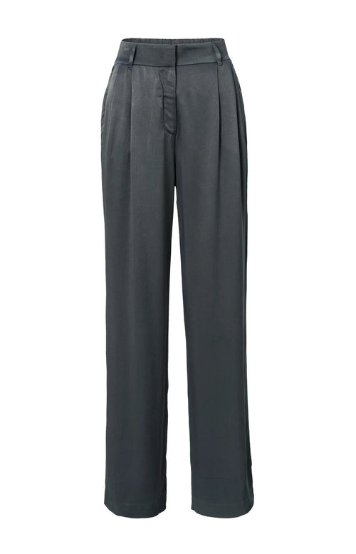 Yaya Satin Wide Leg Trouser